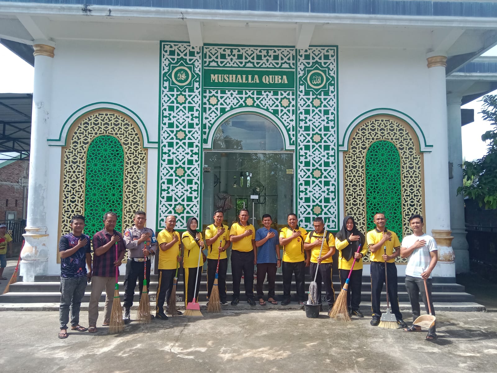 Polsek Blangpidie Gotong Royong Dimushalla Quba Gampong Kuta Bahagia